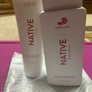 Native candy cane shower gel & lotion